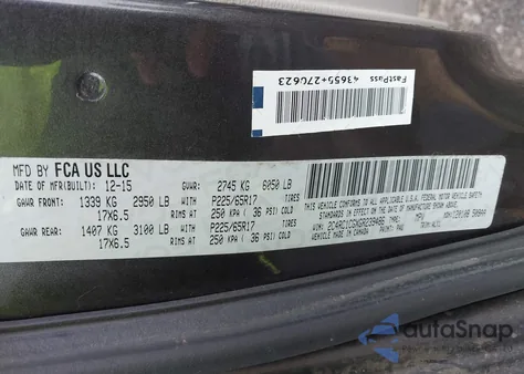 2016 Chrysler Town & Country Touring-L from USA, damaged, VIN 2C4RC1CGXGR239486